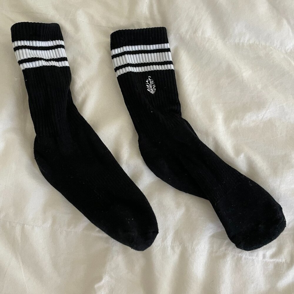 Free People Socks in Black and White One Size